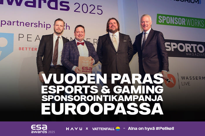 HAVU Gaming & Vattenfall Euroopan sponsorointimestaruuteen!